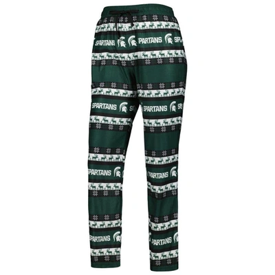 Shop Foco Green Michigan State Spartans Ugly Long Sleeve T-shirt & Pajama Pants Sleep Set