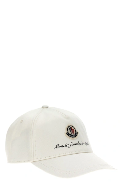 Shop Moncler Men Logo Patch Cap In White