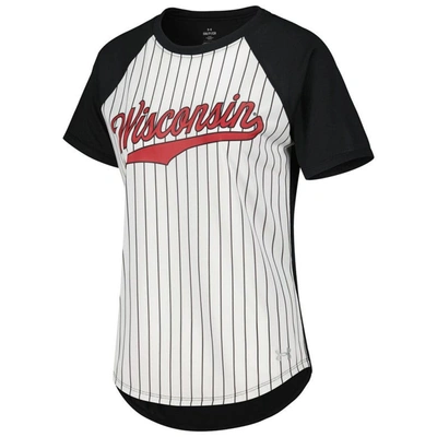 Shop Under Armour White Gameday Pinstripe Raglan T-shirt