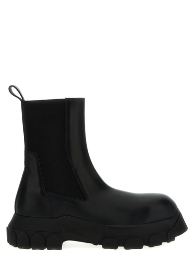 Shop Rick Owens 'beatle Bozo Tractor' Ankle Boots In Black