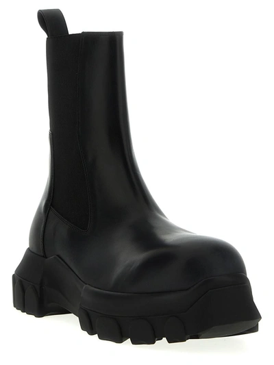 Shop Rick Owens 'beatle Bozo Tractor' Ankle Boots In Black