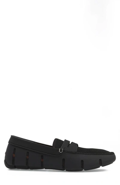 Shop Swims Penny Loafer In Black/black