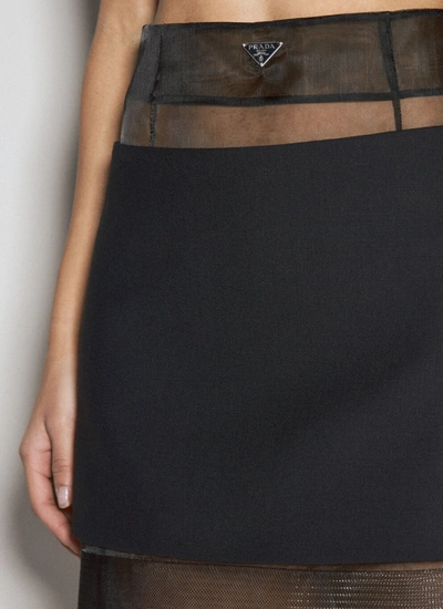 Shop Prada Women Crinoline Mini Skirt In Black