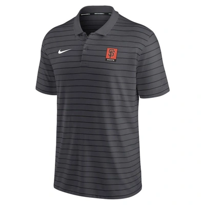 Shop Nike Anthracite San Francisco Giants Authentic Collection Striped Performance Pique Polo