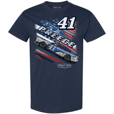 Shop Stewart-haas Racing Team Collection  Navy Ryan Preece Patriotic Fuel T-shirt