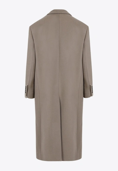Shop The Row Anderson Double-breasted Cashmere Coat In Brown