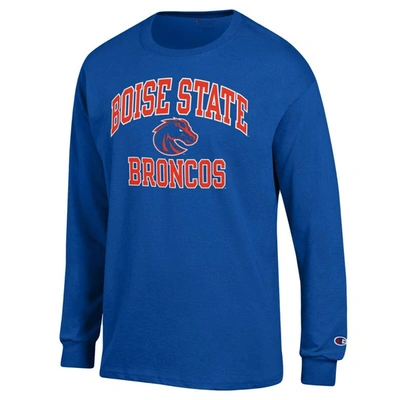 Shop Champion Royal Boise State Broncos High Motor Long Sleeve T-shirt