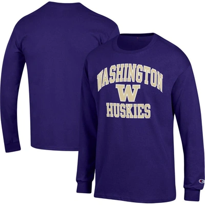 Shop Champion Purple Washington Huskies High Motor Long Sleeve T-shirt