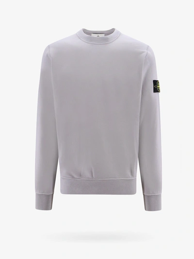 Shop Stone Island Man Sweatshirt Man Purple Sweatshirts In Gray