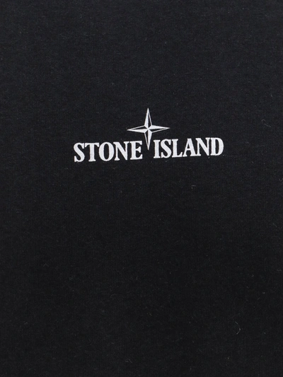 Shop Stone Island Man T-shirt Man Black T-shirts
