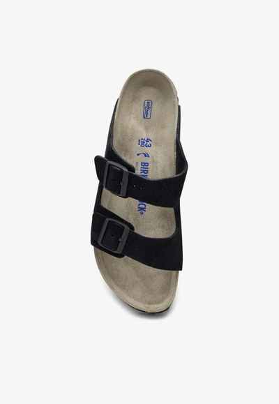 Birkenstock Slide Arizona Dark Blue Leather In Blue