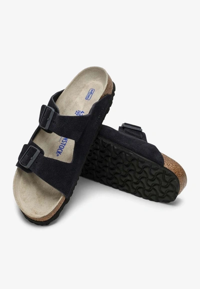 Birkenstock Slide Arizona Dark Blue Leather In Blue