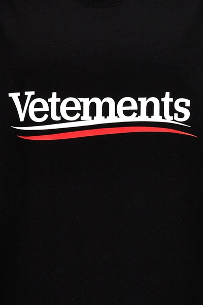 Shop Vetements Women 'campaign Logo' T-shirt In Black