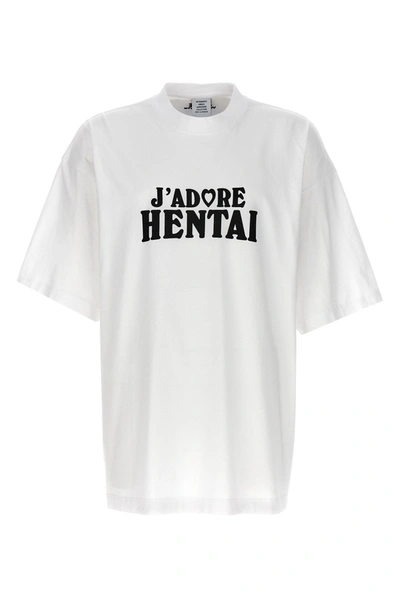 Shop Vetements Women 'hentai' T-shirt In Multicolor