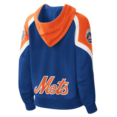 Shop Starter Royal/orange New York Mets Hail Mary Full-zip Hoodie