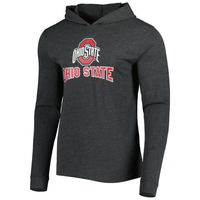 Shop Concepts Sport Scarlet/heather Charcoal Ohio State Buckeyes Meter Long Sleeve Hoodie T-shirt & Jogge