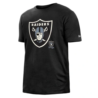 Shop New Era Black Las Vegas Raiders 2022 Sideline Ink Dye T-shirt