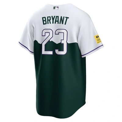 Shop Nike Kris Bryant White/forest Green Colorado Rockies City Connect Replica Player Jersey