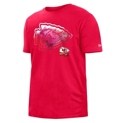 Shop New Era Red Kansas City Chiefs 2022 Sideline Ink Dye T-shirt