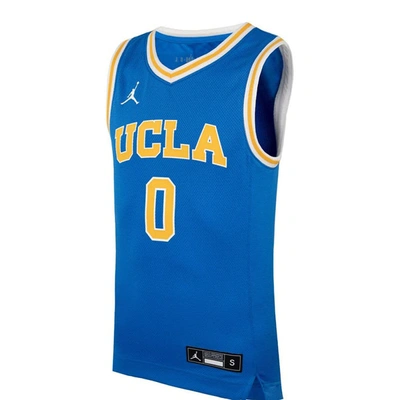 Shop Jordan Brand Youth  #0 Blue Ucla Bruins Icon Replica Basketball Jersey