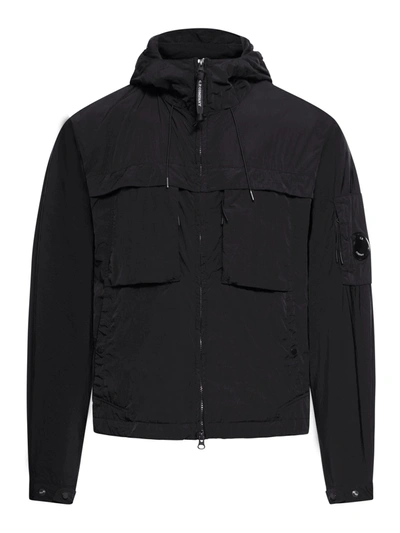Shop C.p. Company Chrome-r Hooded Jacket In Black