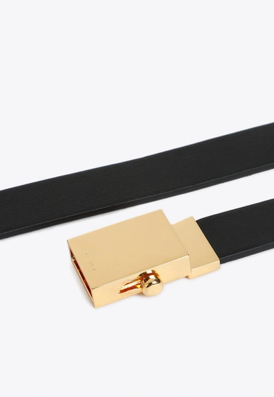 Shop The Row Brian Leather Belt In Black