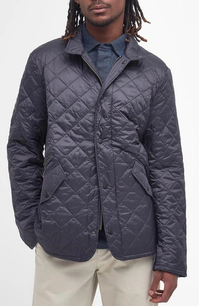 Shop Barbour Flyweight Chelsea Quilted Jacket In Navy