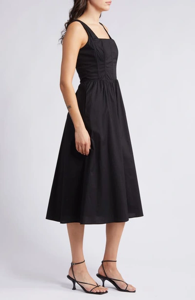 Shop Chelsea28 Sleeveless Corset Bodice Dress In Black