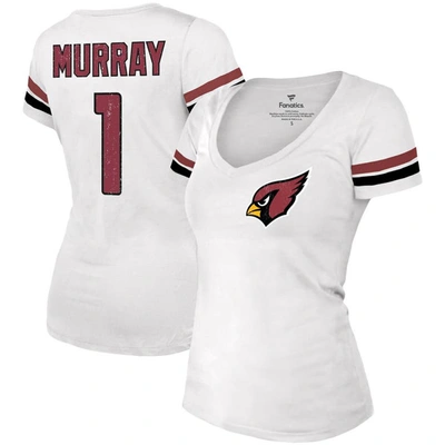 Shop Majestic Threads Kyler Murray White Arizona Cardinals Fashion Player Name & Number V-neck T-shirt