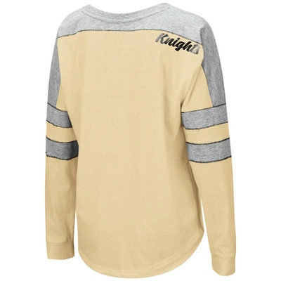Shop Colosseum Ucf Knights Gold Trey Dolman Long Sleeve T-shirt