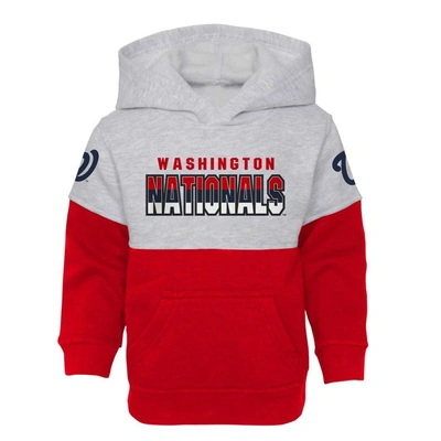 Shop Outerstuff Toddler Red/heather Gray Washington Nationals Two-piece Playmaker Set