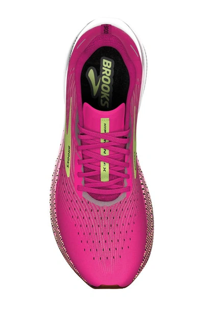 Shop Brooks Hyperion Max Running Shoe In Pink Glo/ Green/ Black