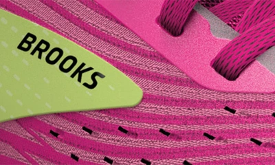 Shop Brooks Hyperion Max Running Shoe In Pink Glo/ Green/ Black