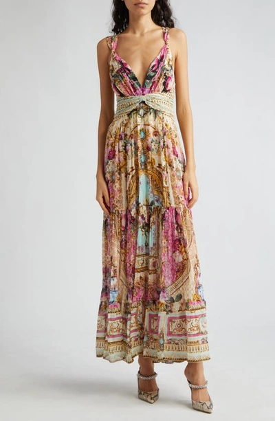 Shop Camilla Call Of The Canal Silk Chiffon Maxi Dress