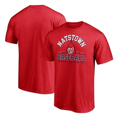 Shop Fanatics Branded Red Washington Nationals Hometown Logo T-shirt
