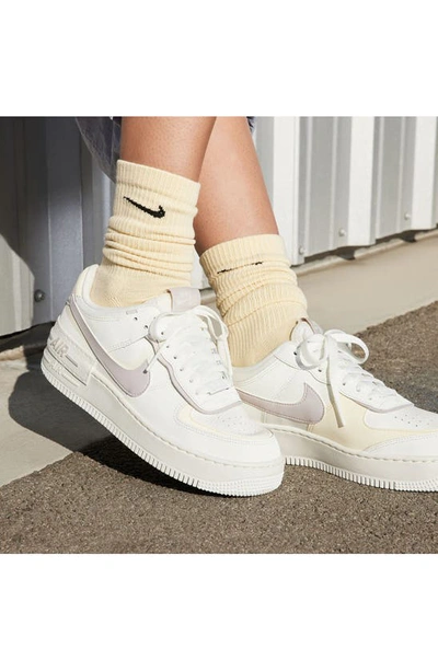 Shop Nike Air Force 1 Shadow Sneaker In Sail/ Violet/ Coconut