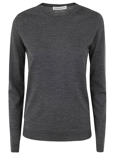 Shop Goes Botanical Long Sleeves Crew Neck Sweater Clothing In Grey