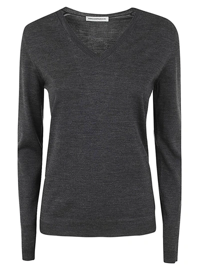 Shop Goes Botanical Long Sleeves V Neck Sweater Clothing In Grey