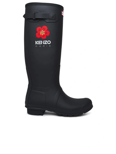 Shop Kenzo 'wellington' Black Natural Rubber Boots