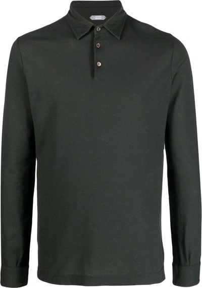 Shop Zanone Long Sleeves Polo Clothing In Green