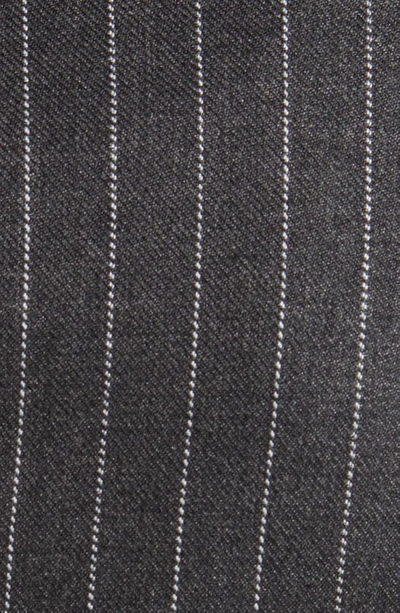 Shop Something New Kara Pinstripe Cutout Long Sleeve Blazer Minidress In Grey Pinstripe