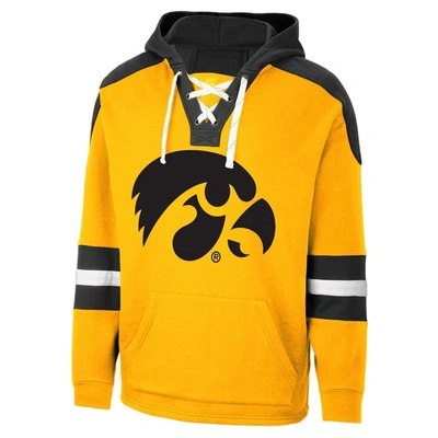 Shop Colosseum Gold Iowa Hawkeyes Lace-up 4.0 Pullover Hoodie