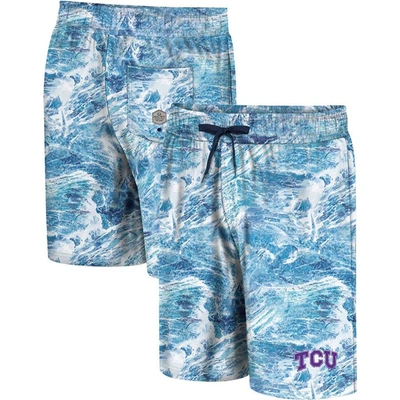 Shop Colosseum Blue Tcu Horned Frogs Realtree Aspect Ohana Swim Shorts