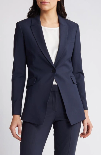 Theory Etiennette B Good Wool Suit Jacket In Nocturne Navy