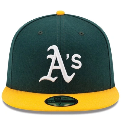 Shop New Era Green/yellow Oakland Athletics Home Authentic Collection On-field 59fifty Fitted Hat