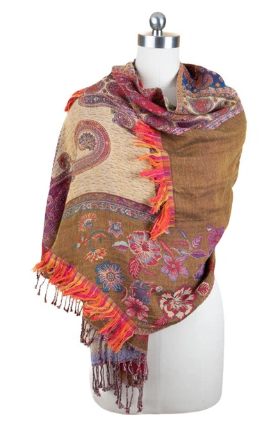 Saachi Mix Paisley Scarf In Multi-floral