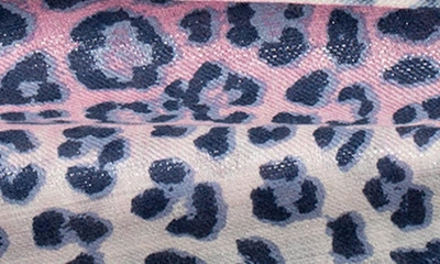 Saachi Leopard Wool Shimmer Scarf In Pink