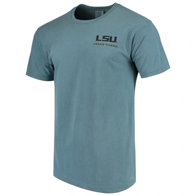 Shop Image One Blue Lsu Tigers State Scenery Comfort Colors T-shirt