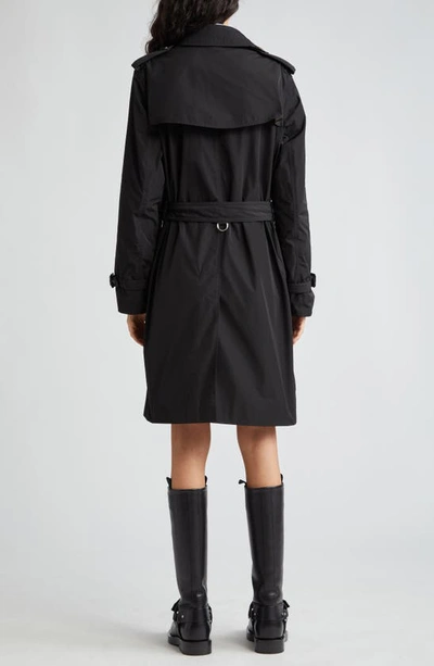 Burberry Kensington Double-breasted Trench Coat In Black