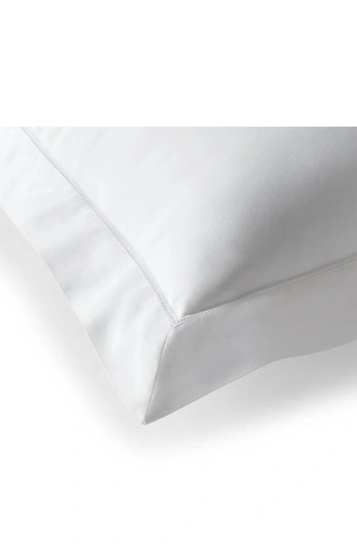 Shop Ralph Lauren Organic Cotton Sateen Border Sham In Studio White